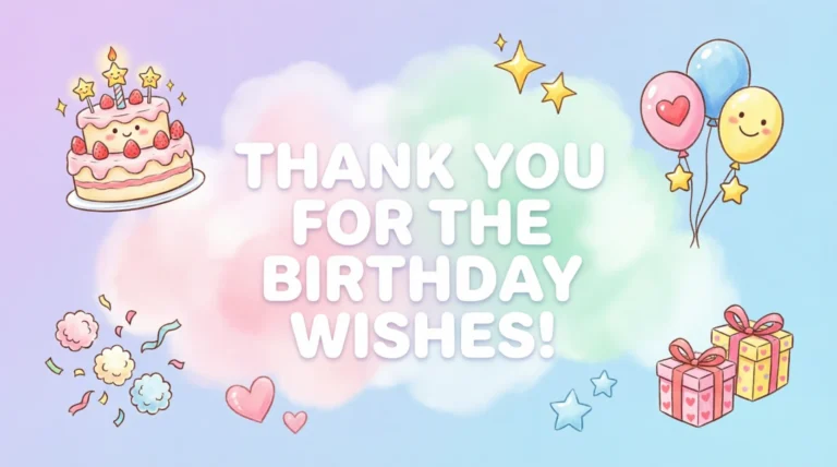 cute thank you for the birthday wishes