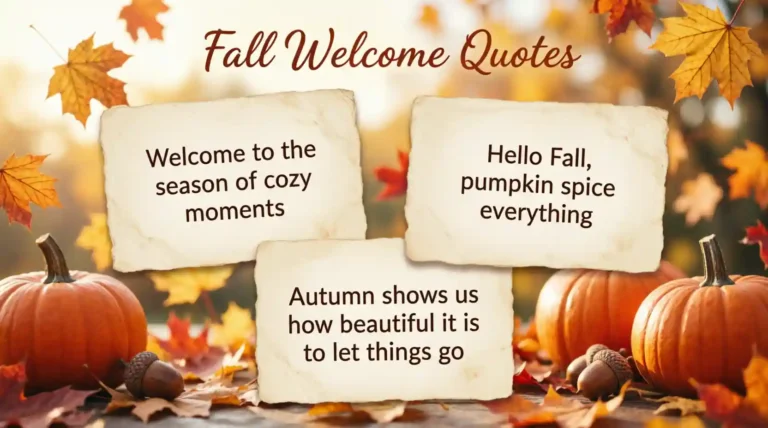 Fall Welcome Quotes
