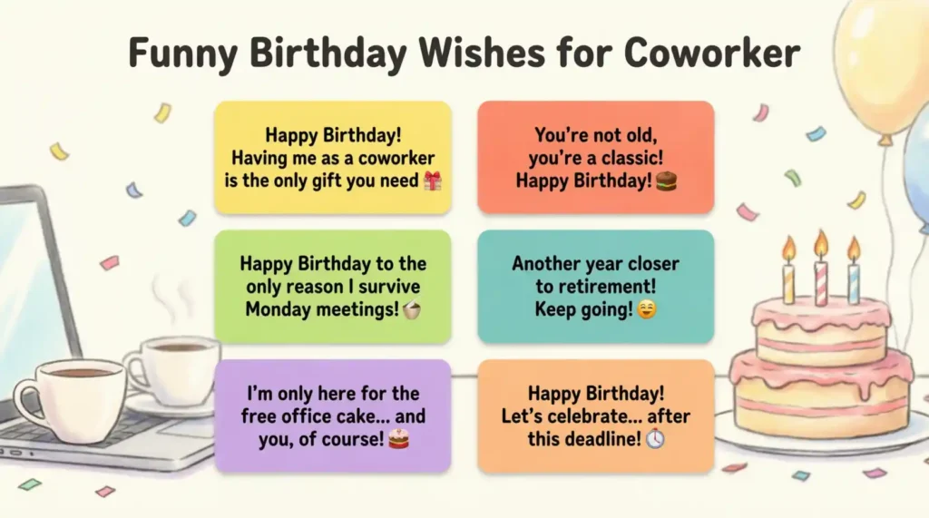  Funny Birthday Wishes for Coworker