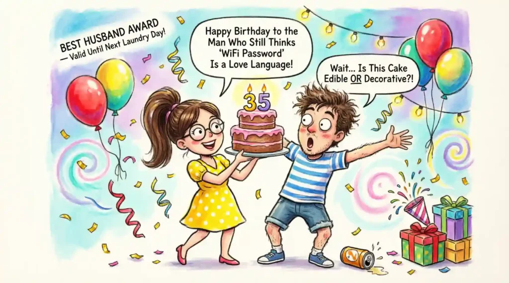 Funny Birthday Wishes for Husband