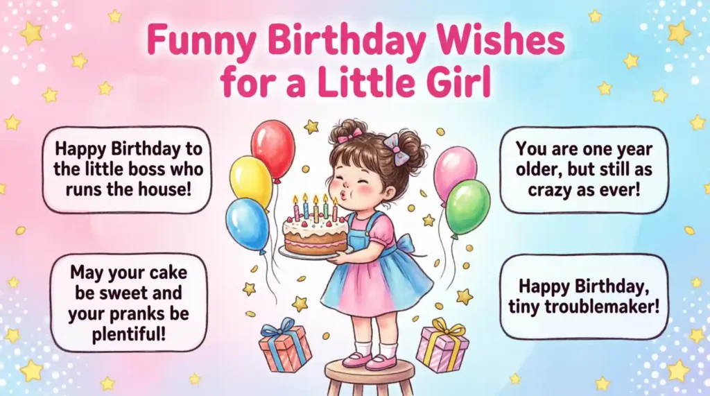  Funny Birthday Wishes for Little Girl