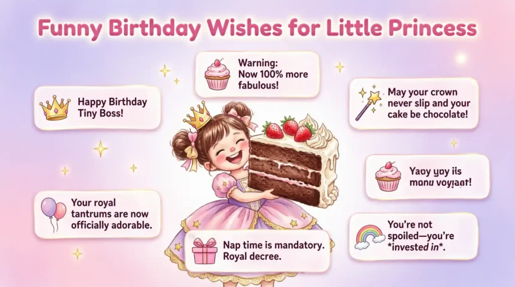 Funny Birthday Wishes for Little Princess