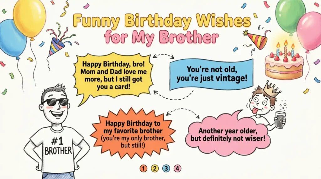 Funny Birthday Wishes for My Brother