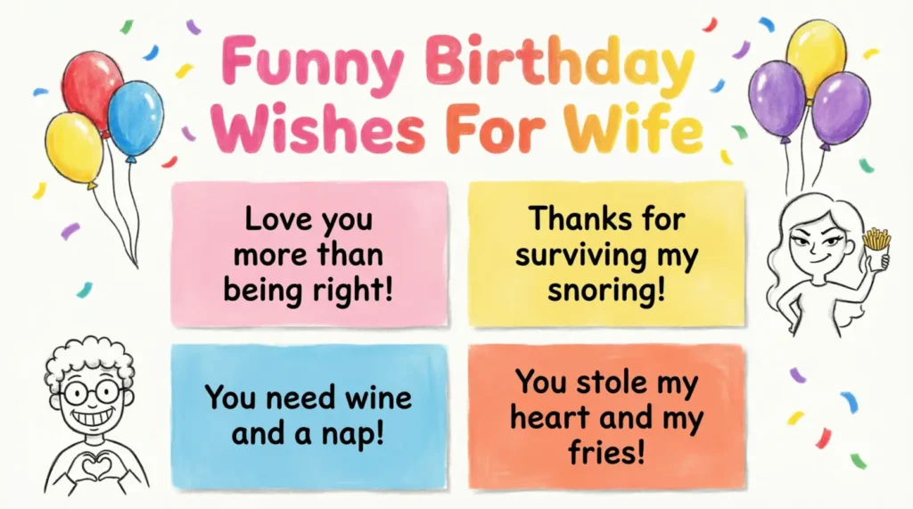 Funny Birthday Wishes for Wife