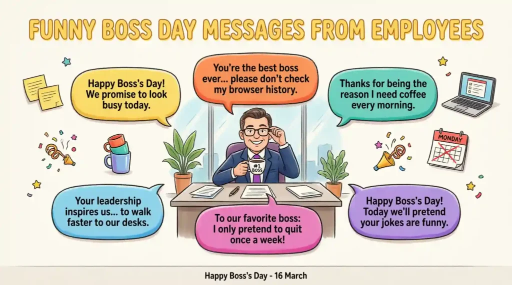  Funny Boss Day Messages from Employees