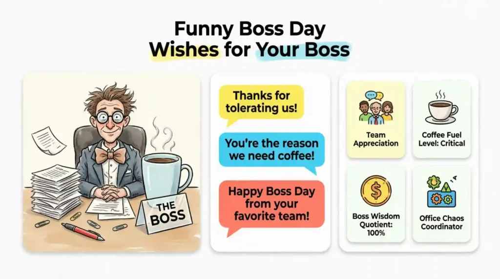 Funny Boss Day Wishes for Your Boss