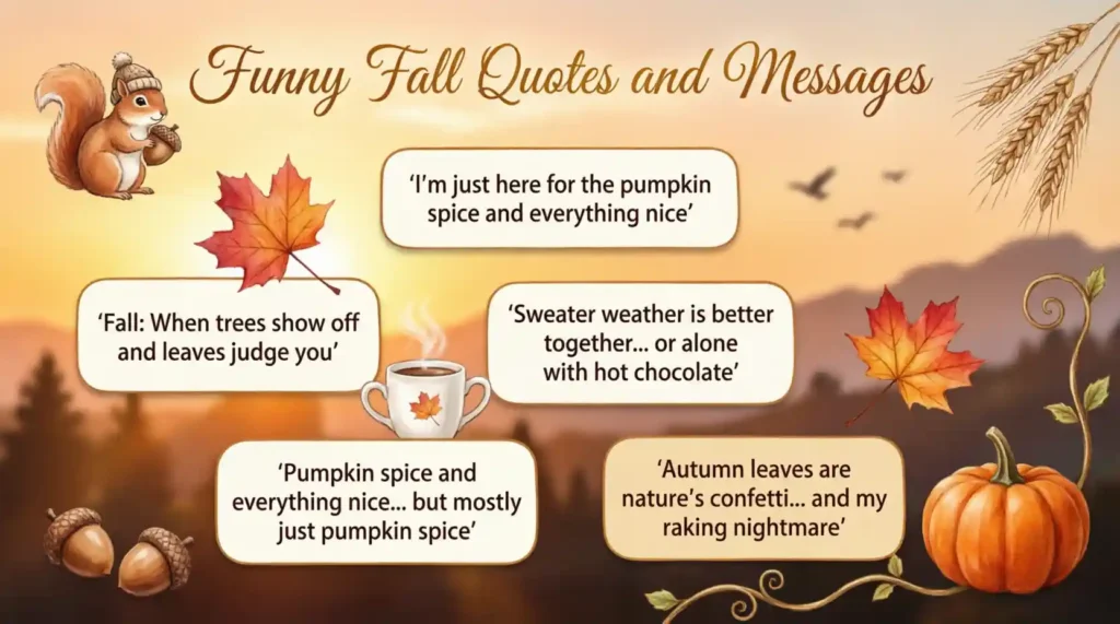 Funny Fall Quotes and Messages