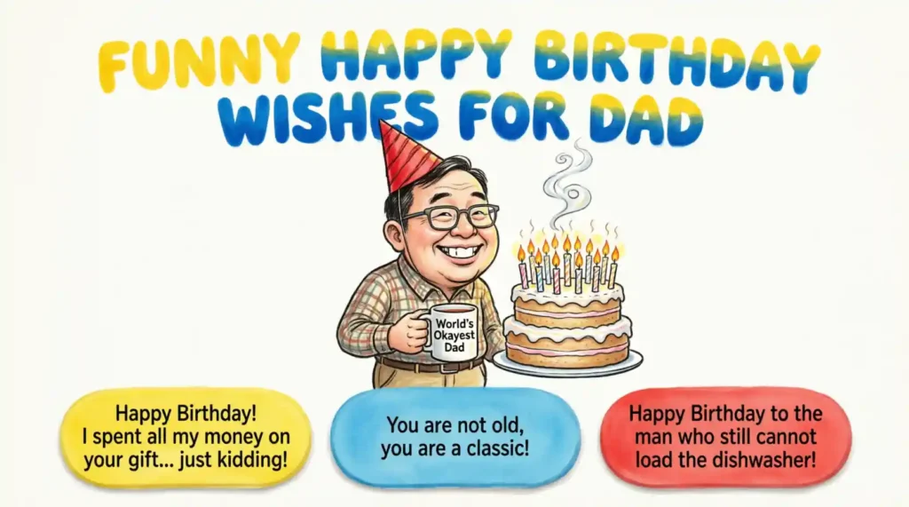 Funny Happy Birthday Wishes for Father