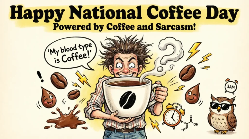 Funny National Coffee Day Wishes
