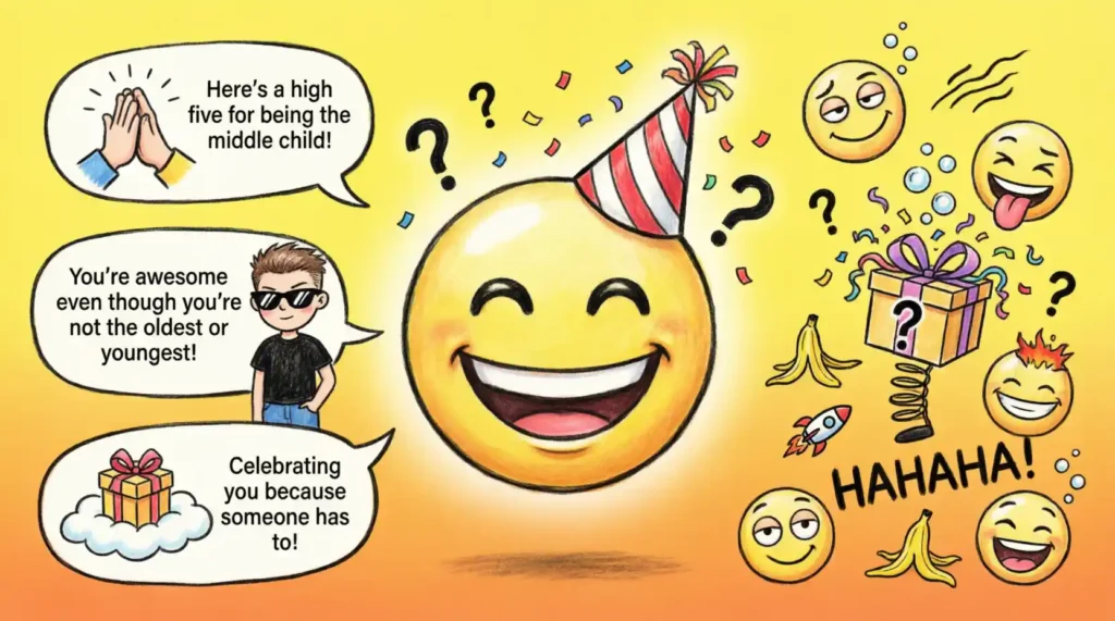 Funny National Middle Child Day Wishes