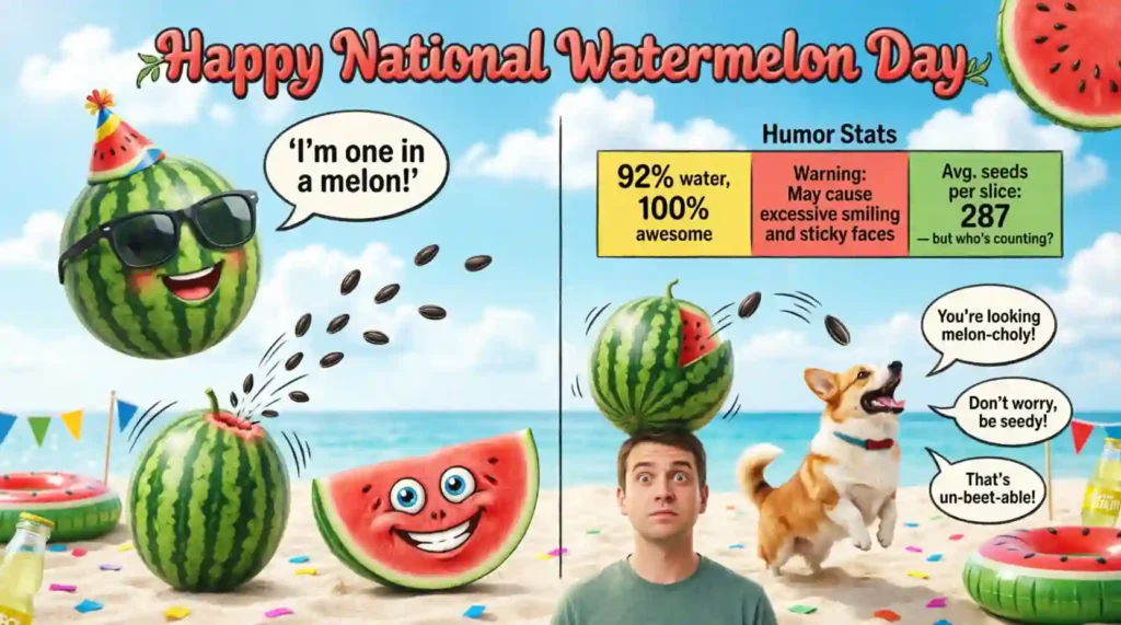  Funny National Watermelon Day Wishes