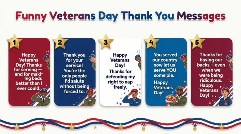 Funny Veterans Day Thank You Messages
