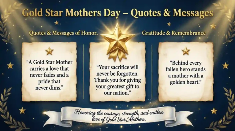 Gold Star Mothers Day Quotes and Messages