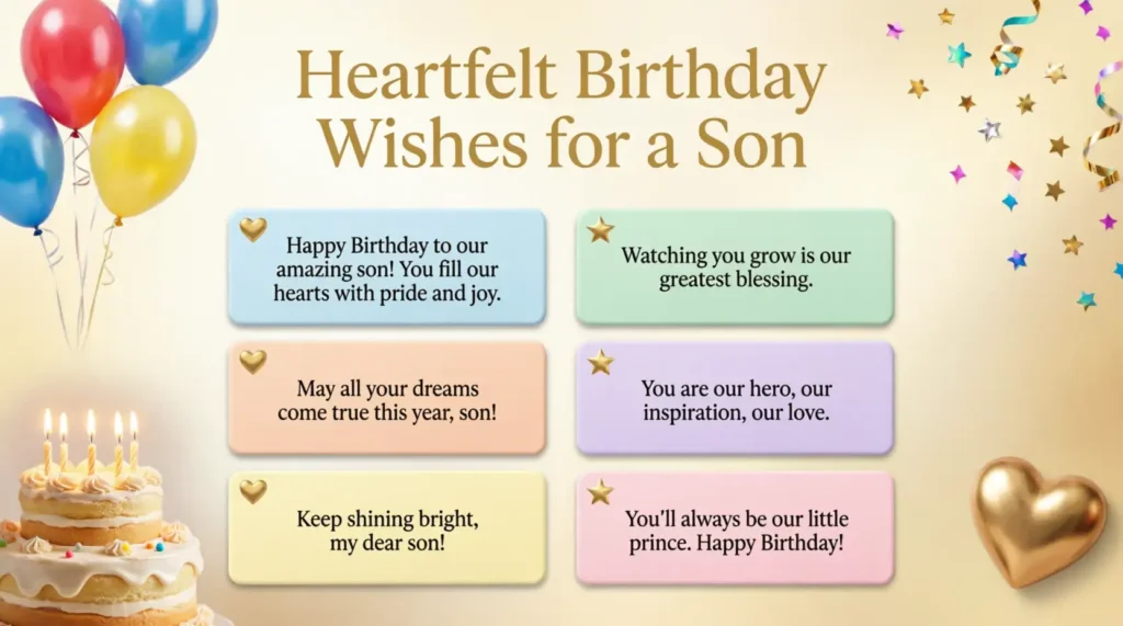 Heartfelt Birthday Wishes for a Son