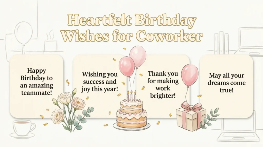 Heartfelt Birthday Wishes for Coworker