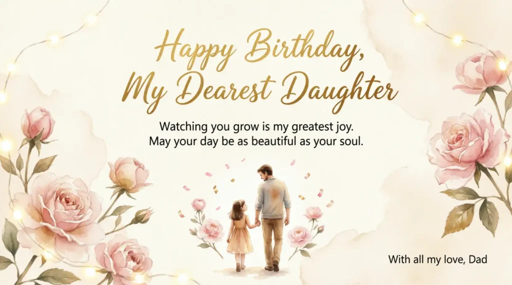 Heartfelt Birthday Wishes for Daughter from Dad