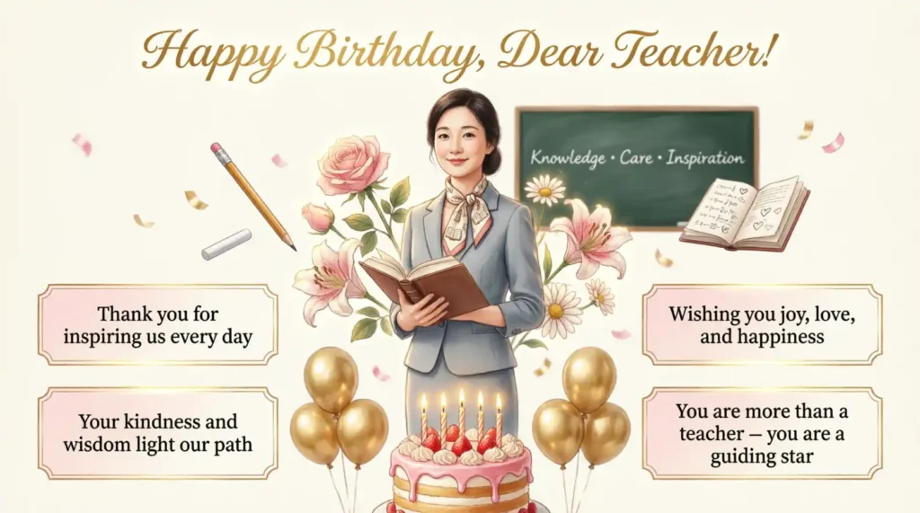 Heartfelt Birthday Wishes for Female Teacher