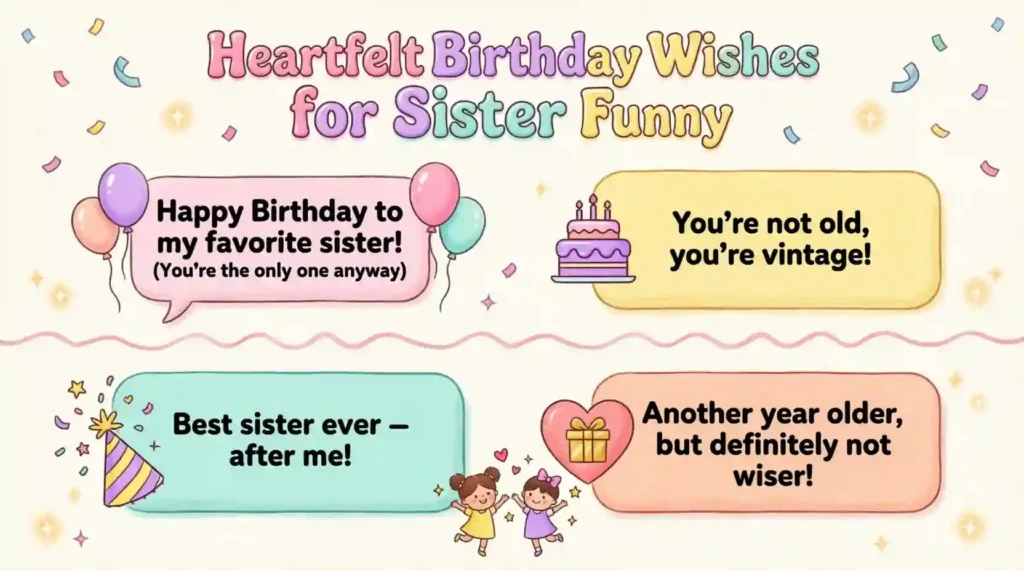 Heartfelt Birthday Wishes for Sister Funny