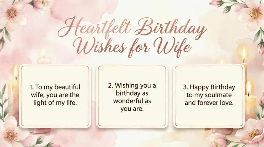 Heartfelt Birthday Wishes for Wife