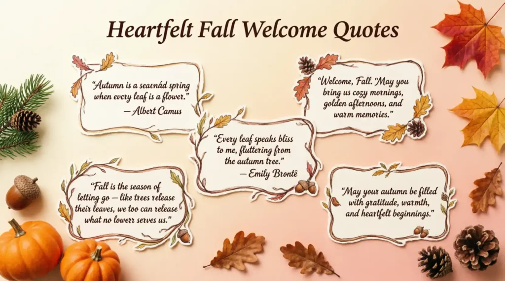 Heartfelt Fall Welcome Quotes