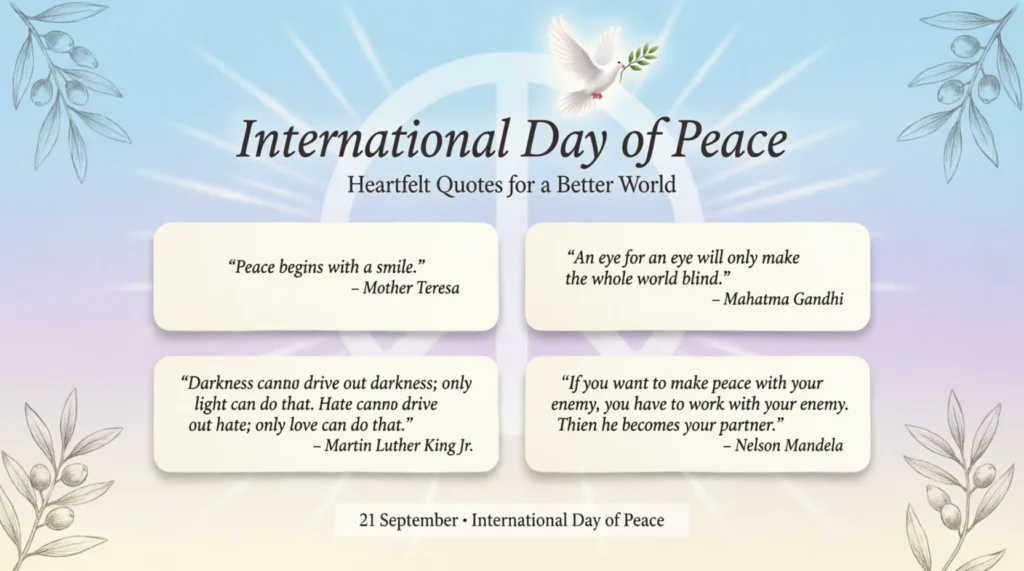 Heartfelt International Day of Peace Quotes