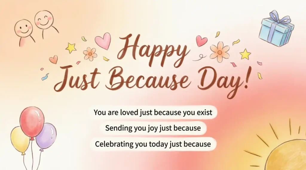 Heartfelt National Just Because Day Wishes