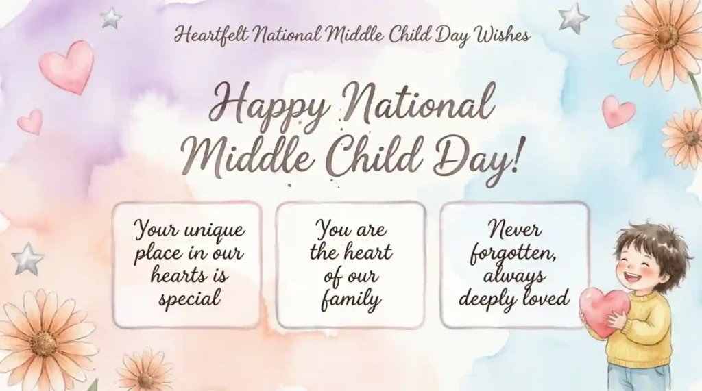 Heartfelt National Middle Child Day Wishes