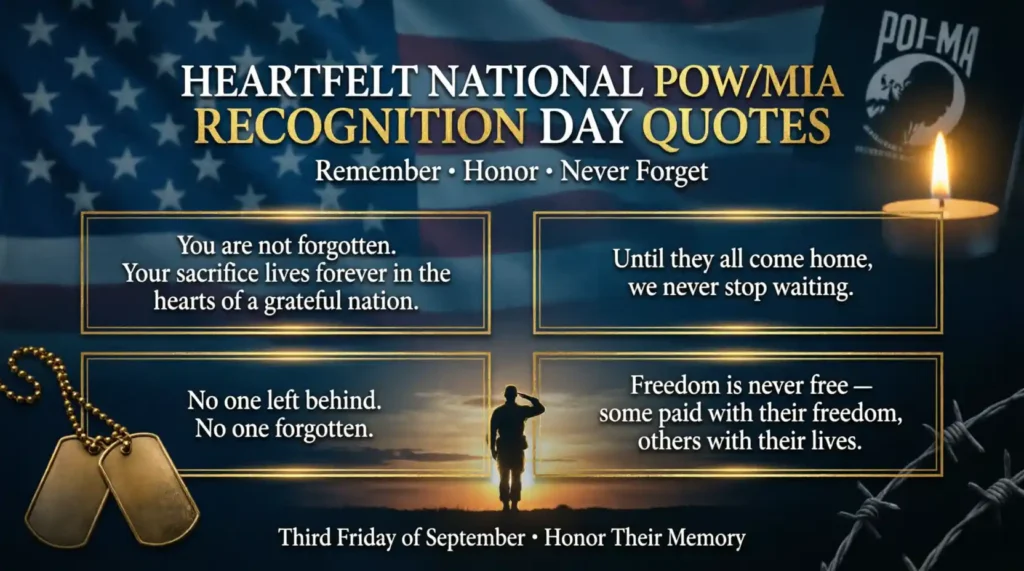 Heartfelt National POW MIA Recognition Day Quotes
