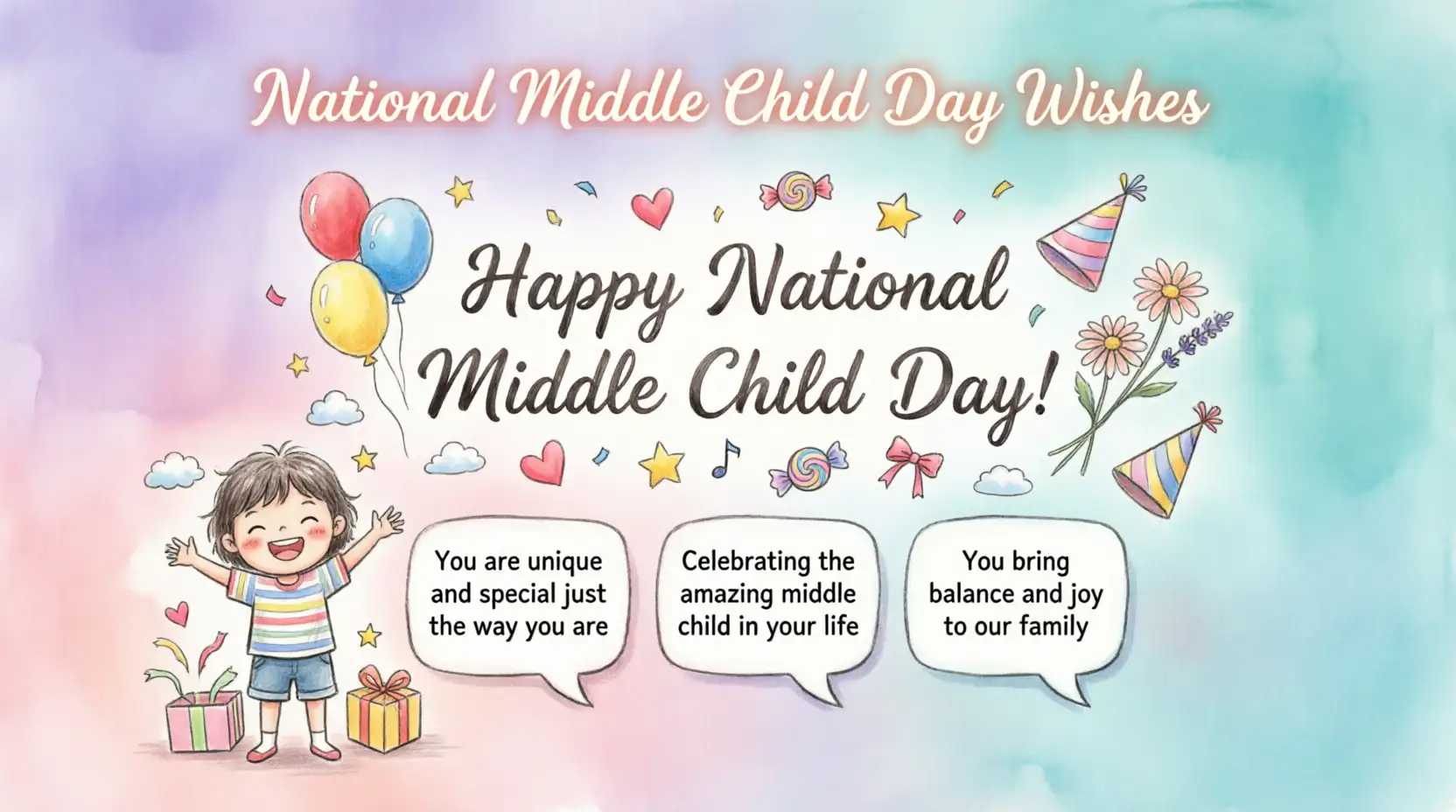 National Middle Child Day Wishes