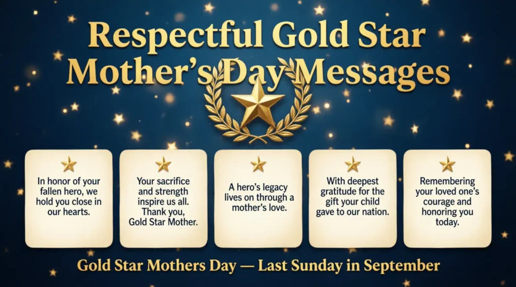 Respectful Gold Star Mothers Day Messages