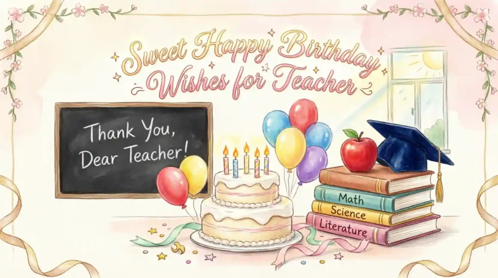 Sweet Happy Birthday Wishes for Teacher