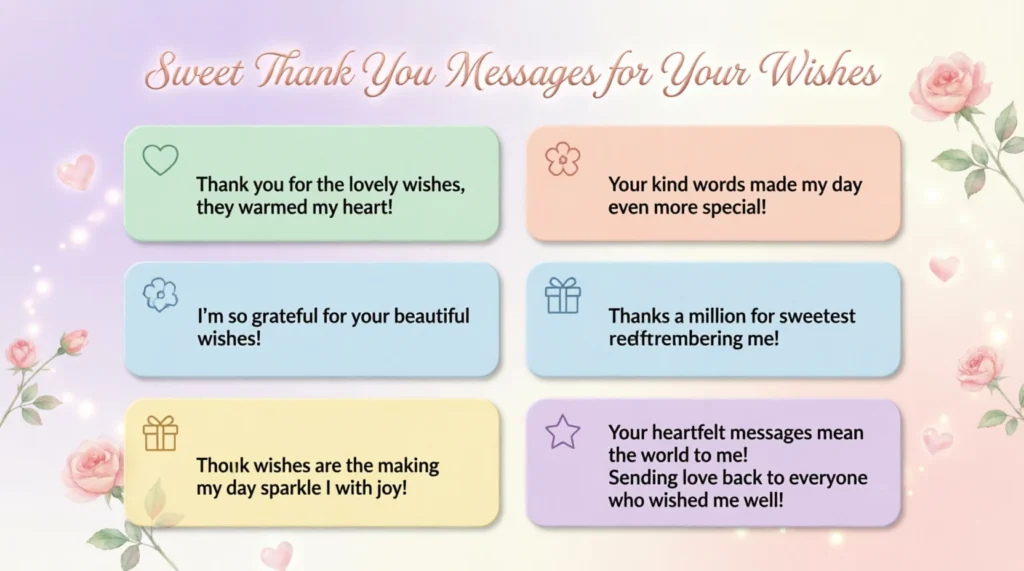 Sweet Thank You Messages for Your Wishes
